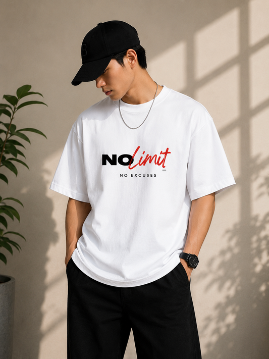 No Limit No Excuses Oversized T-Shirt | 100% Cotton | Zenvibe